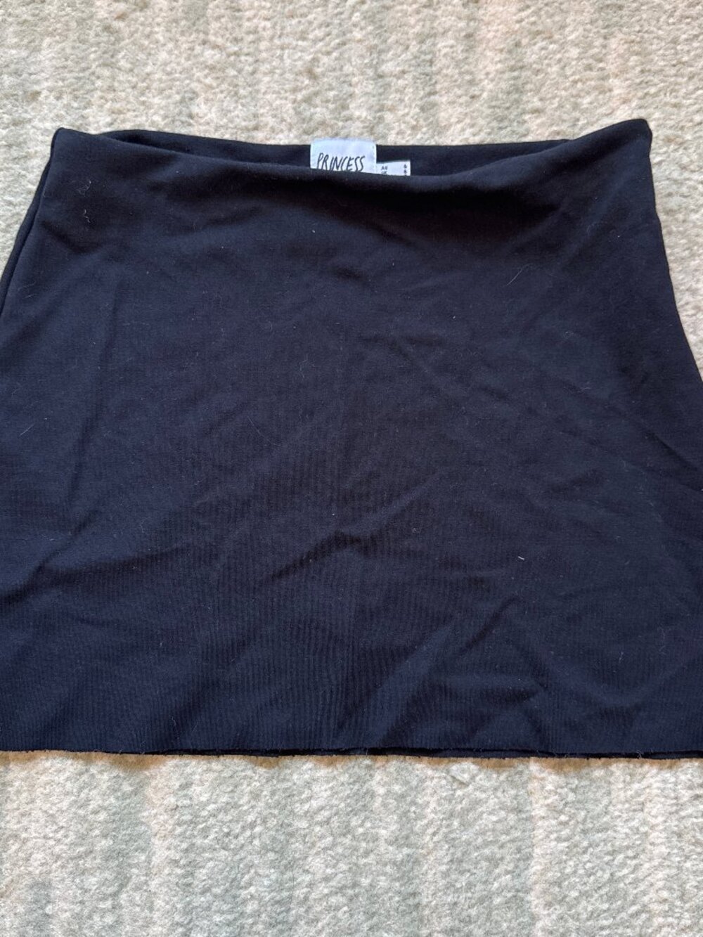 Black mini skirt with stretchy waistband